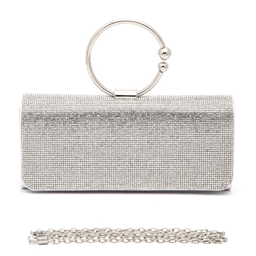 Glamorous Rhinestone Clutch Bag - Gold or Silver